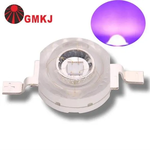 1W 3W UV بلیو ہائی پاور ایل ای ڈی 420nm 430nm۔